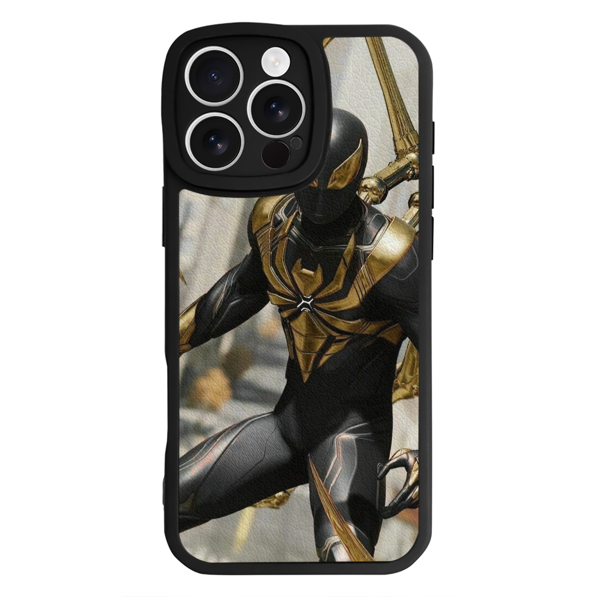 Spider Man スパイダーマン 【iPhone 16シリーズ対応】シリコンスマホケース（レザー調） 材質：シリコン